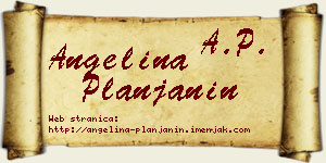 Angelina Planjanin vizit kartica